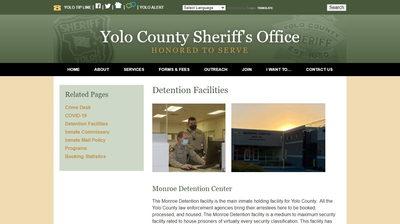 Centers - Yolo County Sheriff's Office | Woodland, CA